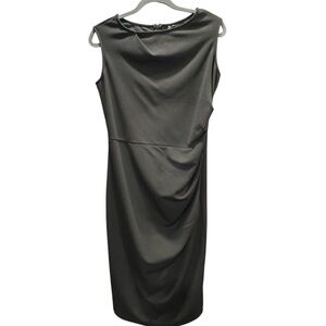 MIUSOL Black Midi Dress Large